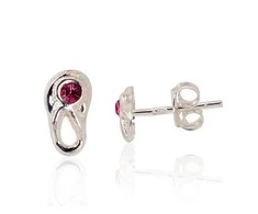 Sidabriniai auskarai Vinukai, Praba: 925°, Metalas: Sidabras - 10 mm. - 0.5 g.