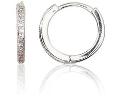 Sidabriniai auskarai su apvaliu segtuku - 1.5 g. - 13 mm.