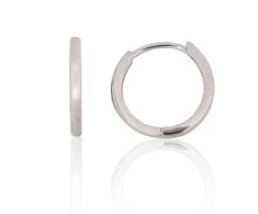 Sidabriniai auskarai su apvaliu segtuku - 1.6 g. - 15 mm.