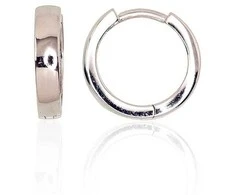 Sidabriniai auskarai su apvaliu segtuku - 2.3 g. - 13 mm.