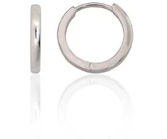 Sidabriniai auskarai su apvaliu segtuku - 1.4 g. - 13 mm.