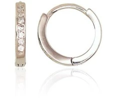 Sidabriniai auskarai su apvaliu segtuku - 2.3 g. - 14 mm.
