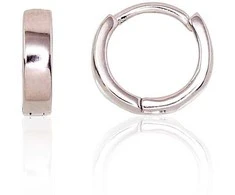 Sidabriniai auskarai su apvaliu segtuku - 1.6 g. - 11 mm.