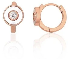 Sidabriniai auskarai su apvaliu segtuku - 2.2 g. - 11 mm.