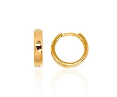 Sidabriniai auskarai su apvaliu segtuku - 2.4 g. - 13 mm.