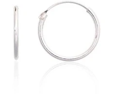 Sidabriniai auskarai –žiedai - 0.4 g. - 14 mm.