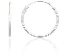 Sidabriniai auskarai –žiedai - 0.5 g. - 16 mm.
