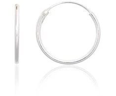 Sidabriniai auskarai –žiedai - 0.5 g. - 16 mm.