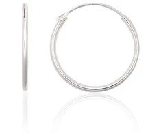Sidabriniai auskarai –žiedai - 0.5 g. - 18 mm.
