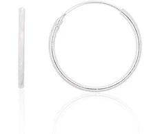 Sidabriniai auskarai –žiedai - 0.6 g. - 18 mm.