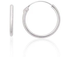 Sidabriniai auskarai –žiedai - 0.8 g. - 16 mm.