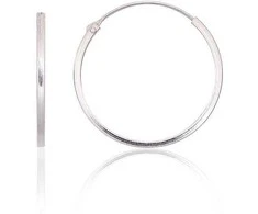 Sidabriniai auskarai –žiedai - 0.8 g. - 20 mm.