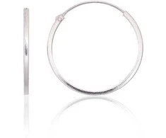 Sidabriniai auskarai –žiedai - 0.8 g. - 20 mm.