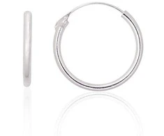 Sidabriniai auskarai –žiedai - 0.8 g. - 16 mm.