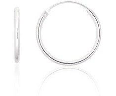 Sidabriniai auskarai –žiedai - 0.9 g. - 18 mm.