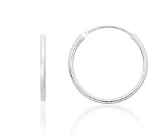 Sidabriniai auskarai –žiedai - 1.1 g. - 20 mm.