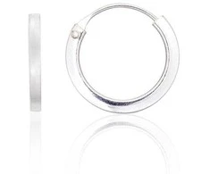 Sidabriniai auskarai –žiedai - 1.2 g. - 14 mm.