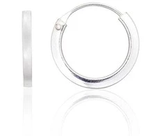 Sidabriniai auskarai –žiedai - 1.2 g. - 14 mm.