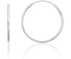 Sidabriniai auskarai –žiedai - 1.4 g. - 25 mm.