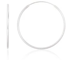 Sidabriniai auskarai –žiedai - 1.4 g. - 35 mm.
