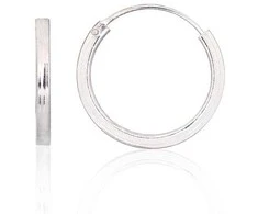 Sidabriniai auskarai –žiedai - 1.6 g. - 18 mm.
