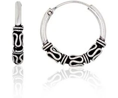 Sidabriniai auskarai –žiedai - 1.7 g. - 16 mm.