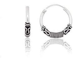 Sidabriniai auskarai –žiedai - 1.7 g. - 16 mm.
