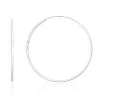 Sidabriniai auskarai –žiedai - 1.7 g. - 40 mm.
