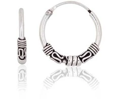 Sidabriniai auskarai –žiedai - 1.8 g. - 16 mm.