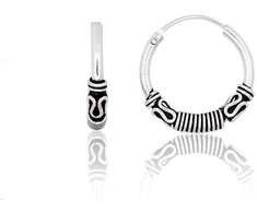 Sidabriniai auskarai –žiedai - 1.8 g. - 16 mm.