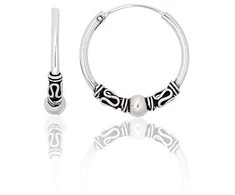 Sidabriniai auskarai –žiedai - 1.9 g. - 20 mm.