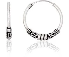 Sidabriniai auskarai –žiedai - 2.3 g. - 20 mm.