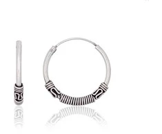 Sidabriniai auskarai –žiedai - 2.3 g. - 20 mm.