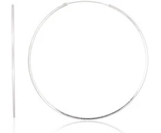Sidabriniai auskarai –žiedai - 2.4 g. - 55 mm.