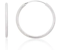 Sidabriniai auskarai –žiedai - 2.4 g. - 30 mm.