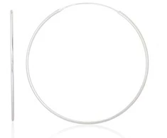 Sidabriniai auskarai –žiedai - 2.4 g. - 55 mm.