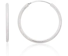 Sidabriniai auskarai –žiedai - 2.5 g. - 30 mm.