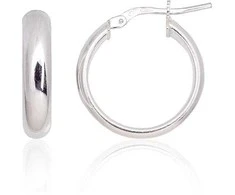 Sidabriniai auskarai –žiedai - 2.7 g. - 20 mm.