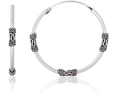 Sidabriniai auskarai –žiedai - 30 mm. - 2.8 g.