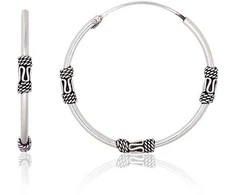 Sidabriniai auskarai –žiedai - 30 mm. - 2.8 g.