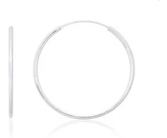 Sidabriniai auskarai –žiedai - 4 g. - 45 mm.