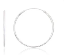 Sidabriniai auskarai –žiedai - 4.1 g. - 45 mm.