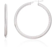 Sidabriniai auskarai –žiedai - 48 mm. - 7.5 g.