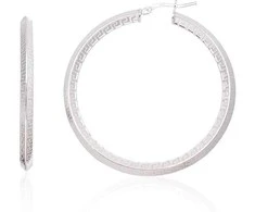 Sidabriniai auskarai –žiedai - 48 mm. - 7.5 g.