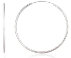 Sidabriniai auskarai –žiedai - 4.9 g. - 55 mm.