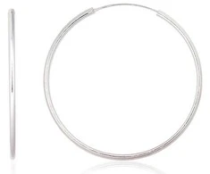 Sidabriniai auskarai –žiedai - 5 g. - 55 mm.