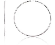 Sidabriniai auskarai –žiedai - 5.4 g. - 56 mm.