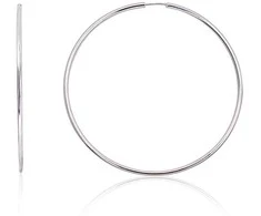 Sidabriniai auskarai –žiedai - 5.4 g. - 56 mm.
