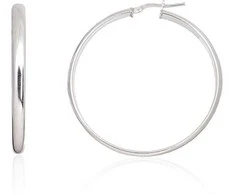 Sidabriniai auskarai –žiedai - 6.8 g. - 46 mm.