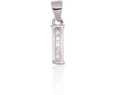 Sidabrinis Pakabukas - Vardo Raidė. Metalas: Sidabras. Praba: 925°. Akmuo: Cirkonai - 0.9 g. - 20 mm.